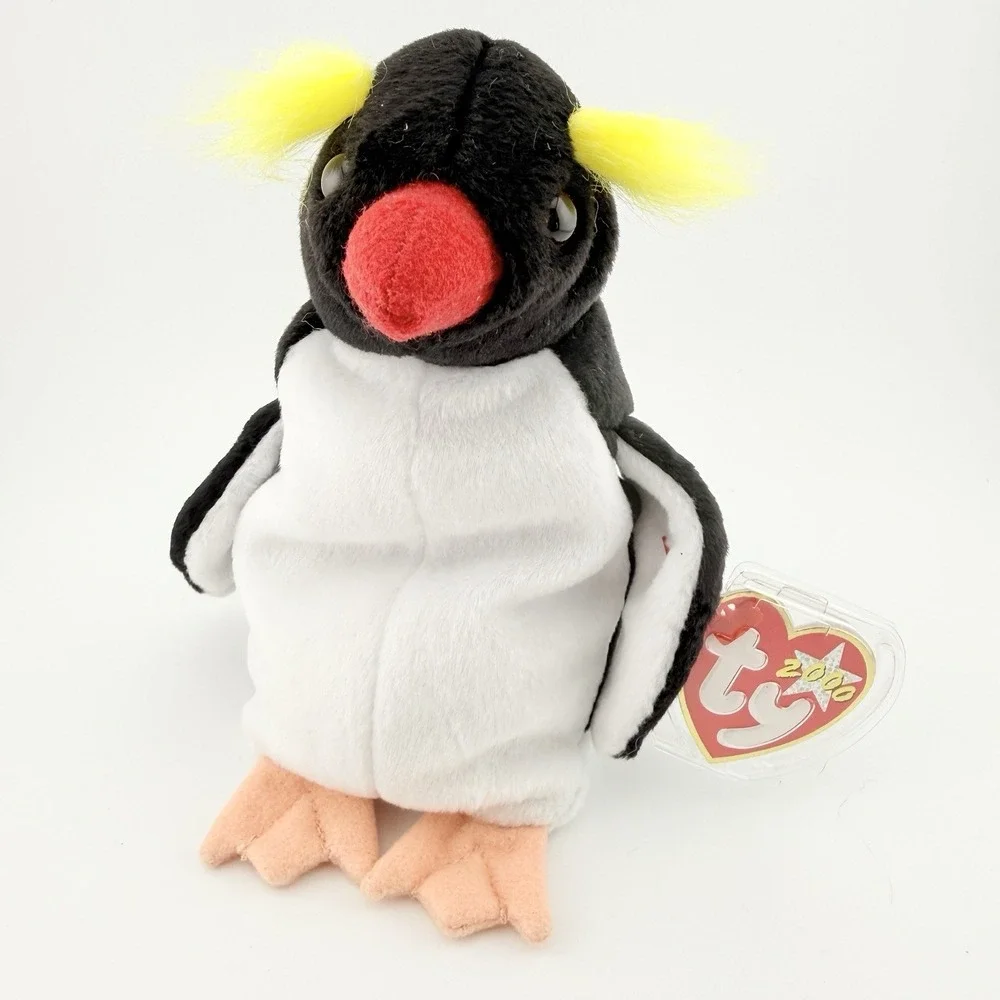Ty Beanie Babies Y2K Lot - Mac The Cardinal & Frigid the Penguin With Tags Birds